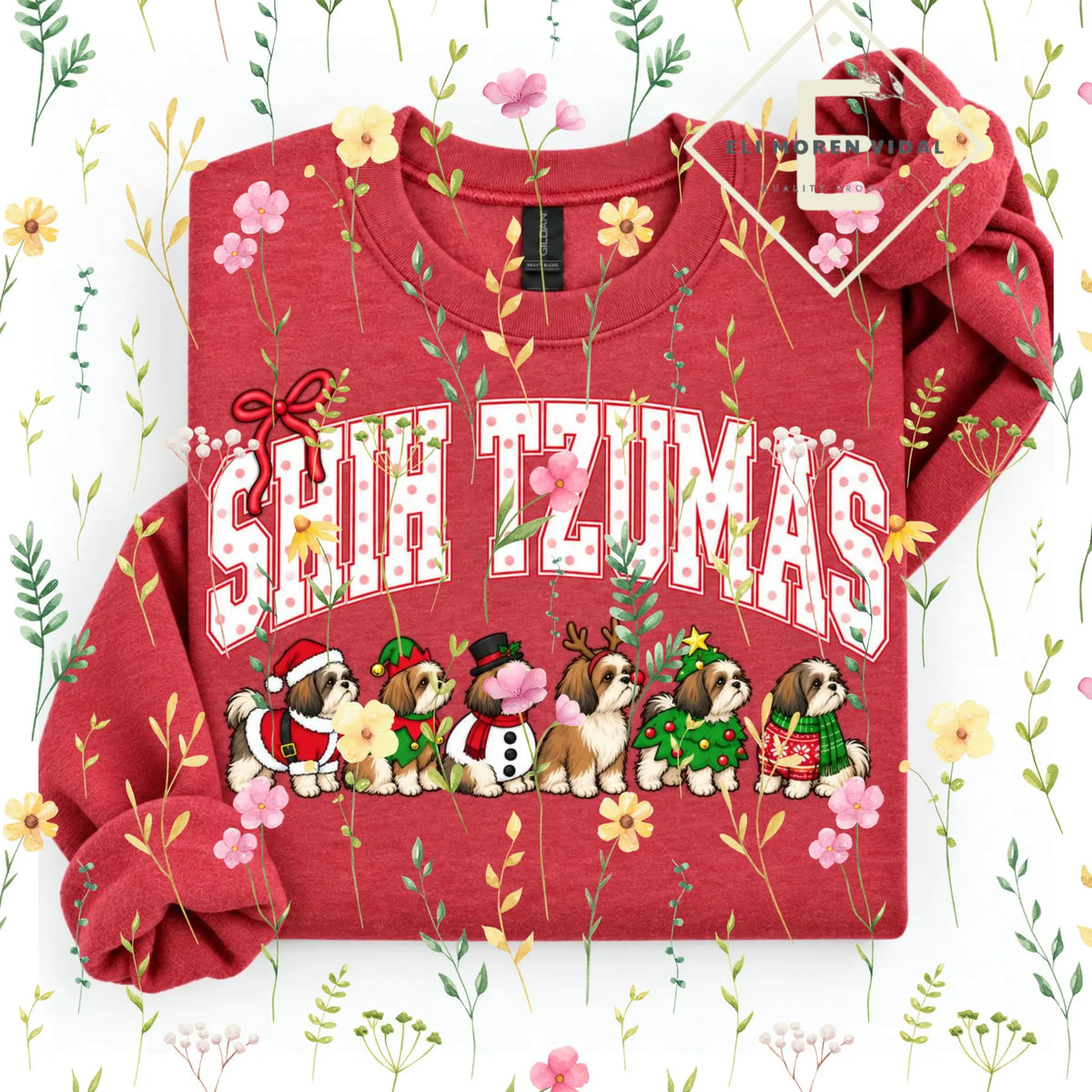 Christmas 30+ Dog Breed Sweatshirt | Merry Dogmas Holly Xmas Crewneck
