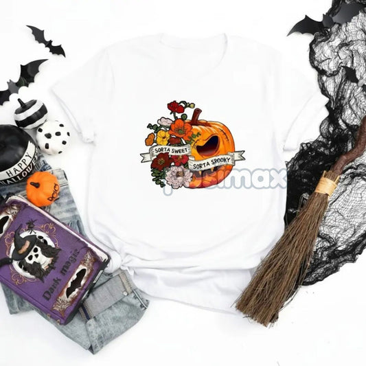Shineful Halloween Everyday T-Shirt - Unisex Spooky Season Tee, Whimsical Holiday Apparel-Pasimax