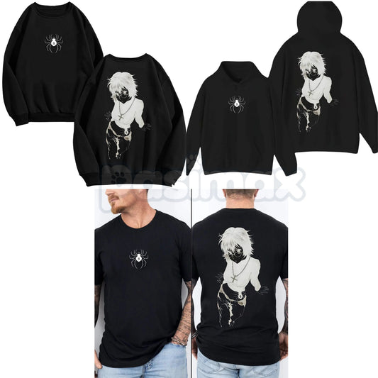 Shizuku #8 Phantom Troupe Graphic Tee – Hunter x Hunter Streetwear Hoodie & Double-Sided Vintage Sweatshirt-Pasimax