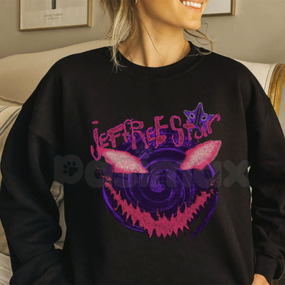 Sinister Smile Sweatshirt | Dark Aesthetic Horror Graphic Crewneck-Pasimax