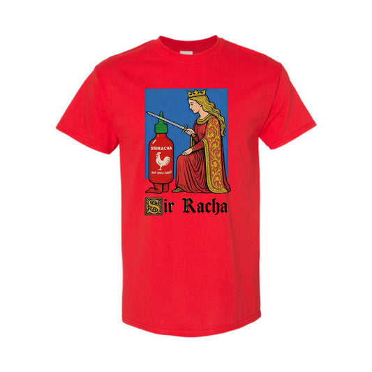 "Sir Racha" T-Shirt - Punny Sriracha Sauce Tee, Funny Foodie Apparel, Unisex-Pasimax