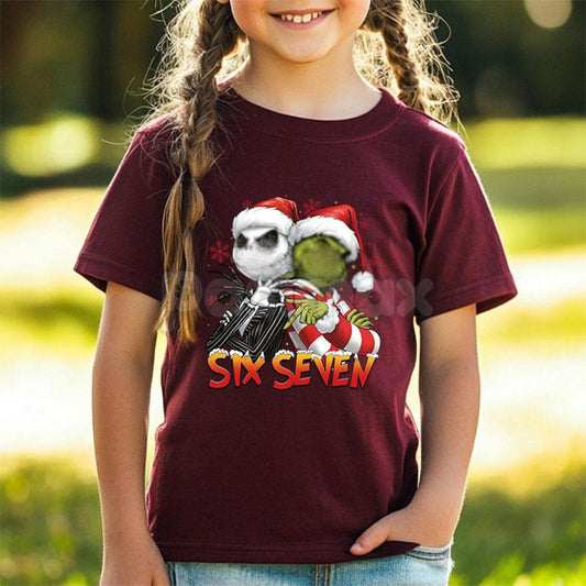 Six Seven Christmas Meme Shirt – Funny Viral 67 Xmas T-Shirt, Holiday Humor Gift Tee-Pasimax