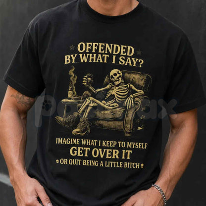 Skeleton & Beer Humorous Art T-Shirt – Vintage Skull Drinking Menswear Graphic Tee-Pasimax
