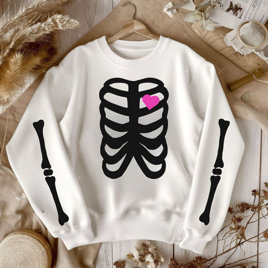 Skeleton Halloween Sweatshirt for Women – Spooky & Cozy Crewneck-Pasimax