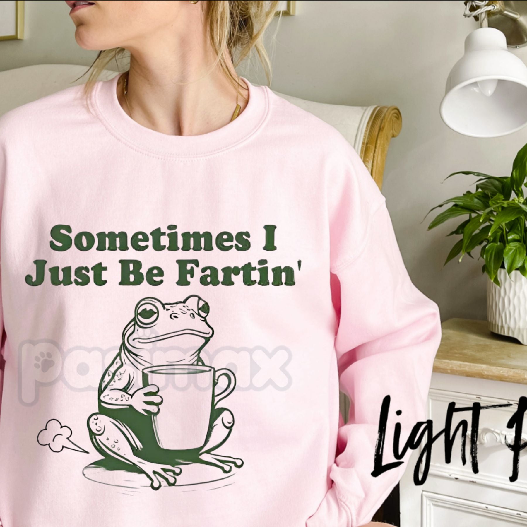 "Sometimes I Just Be Fartin'" Frog Sweatshirt | Funny Relatable Humor Crewneck | Absurdist Meme Shirt-Pasimax
