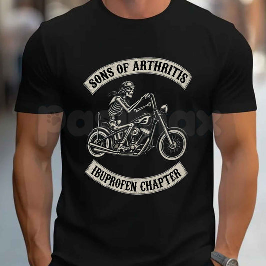 Sons Of Arthritis Ibuprofen Chapter T-Shirt – Funny Joint Pain Biker Humor Tee-Pasimax