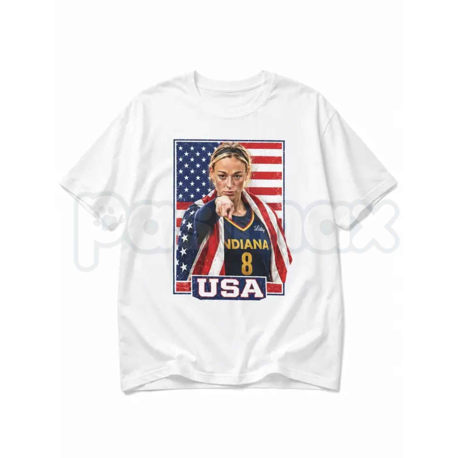 Sophie Cunningham USA Pride Graphic Tee – Patriot Basketball Fan Cotton T-Shirt, Team USA Women's Hoops Unisex Athletic Sports Tee-Pasimax