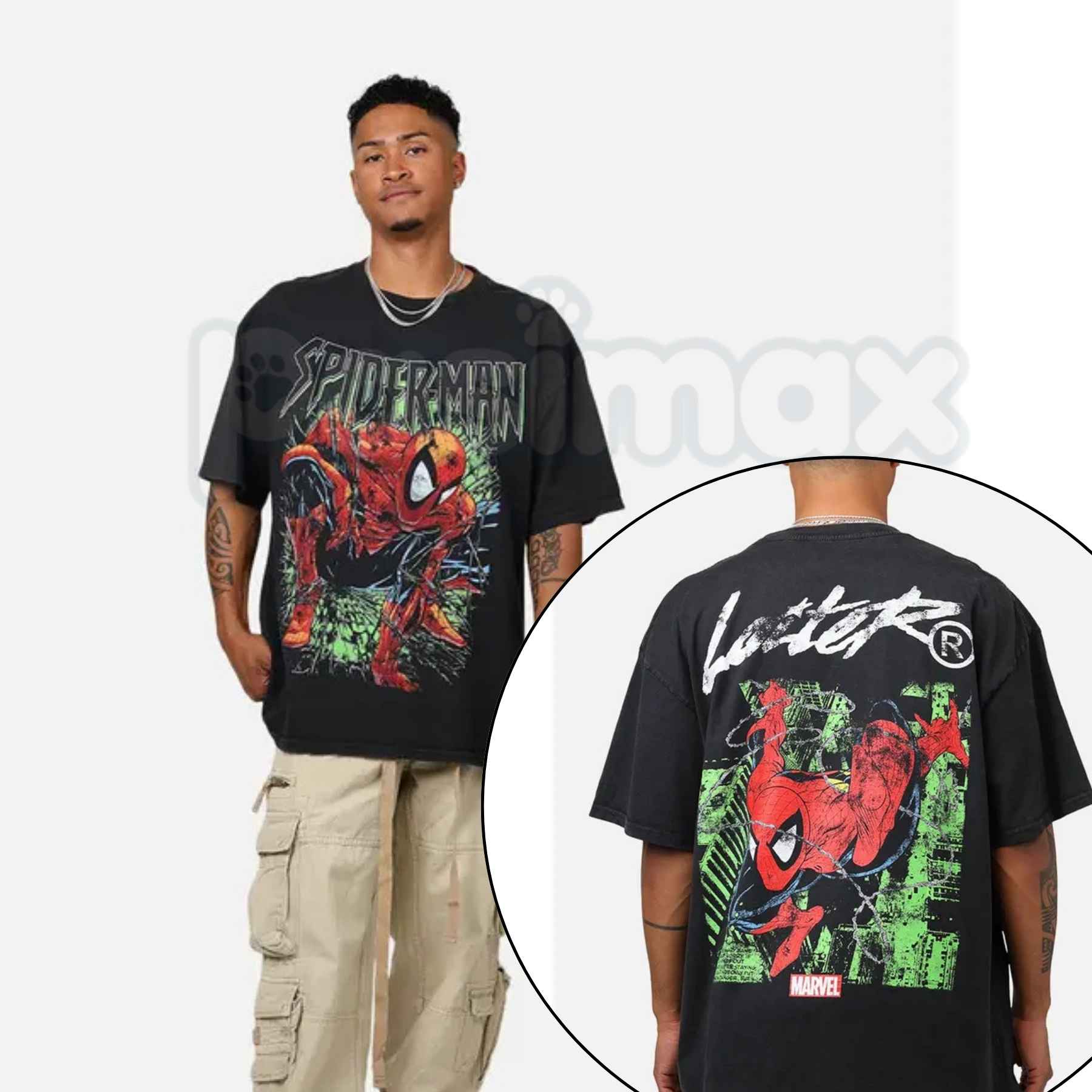 Spider-Man Graphic T-Shirt – Classic Marvel Superhero Unisex Cotton Streetwear Shirt-Pasimax