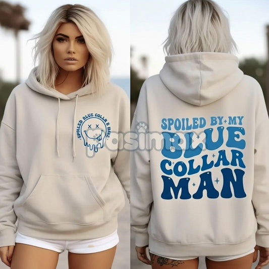 Spoiled Blue Collar Wife Hoodie – Proud Wife Pullover, Union Worker Gift for Her, Unisex Comfort-Pasimax