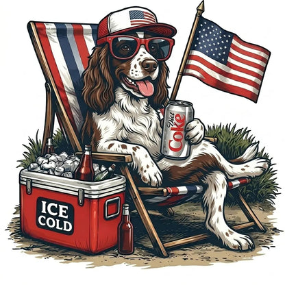 Comfort Colors® 50+ Dog Funny 4th of July T-Shirt – Retro Labrador Retriever Diet Coke Graphic Tee, Patriotic Animal Meme Shirt, Vintage USA Dog Lover Top