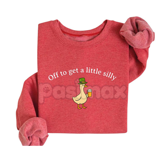 St Patricks Day Goose Sweatshirt | Funny Irish St Pattys Day Crewneck | Silly Goose Shamrock Jumper | Retro St Paddy’s Goose Pullover | Lucky Goose Graphic Top | Irish Honk Streetwear Shirt-Pasimax