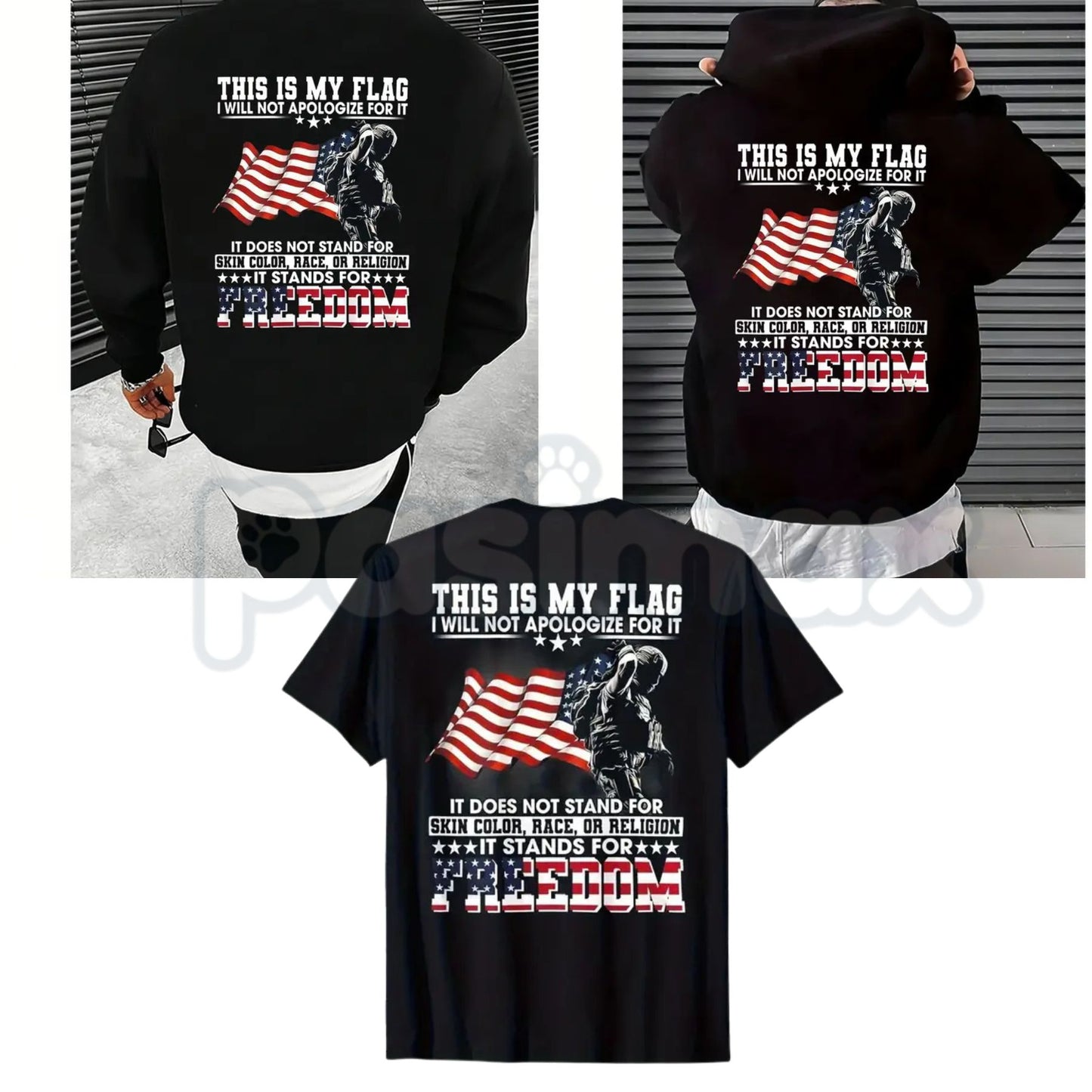 Stand for Freedom Shirt – Bold Slogan Graphic Hoodie & Casual Regular Fit Liberty Sweatshirt-Pasimax
