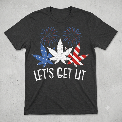 Star-Spangled Stoner 4th of July T-Shirt – Funny Weed Leaf Patriotic Independence Day Graphic Tee-Pasimax
