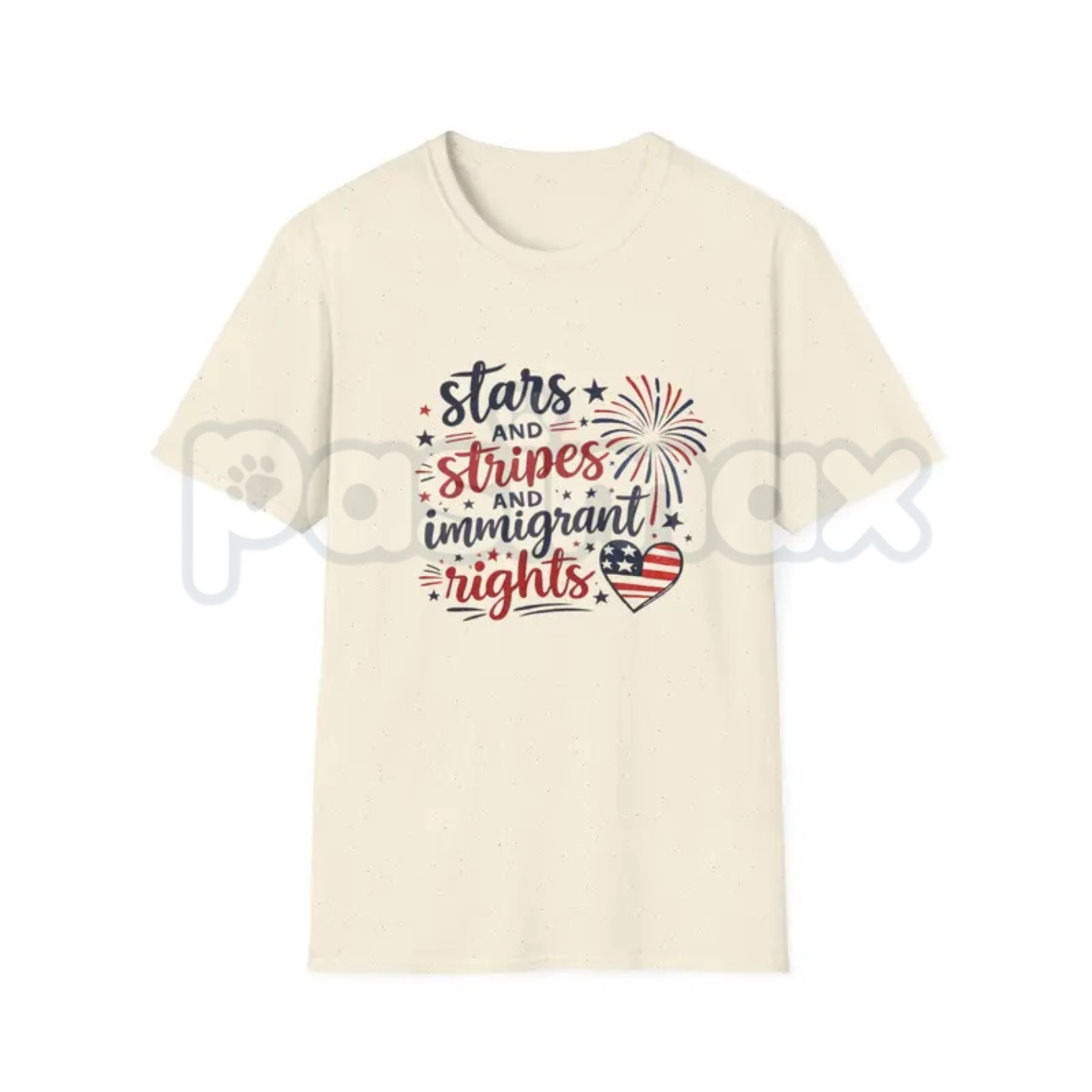 "Stars-and-Stripes" Immigrant Rights T-Shirt – Inclusive 4th of July Patriot Graphic Tee-Pasimax