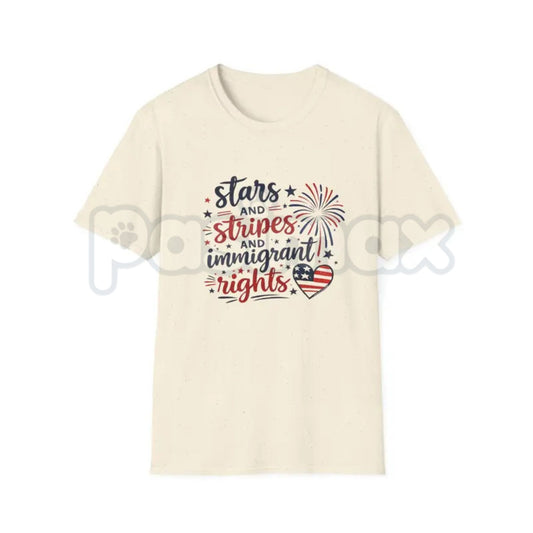 "Stars-and-Stripes" Immigrant Rights T-Shirt – Inclusive 4th of July Patriot Graphic Tee-Pasimax