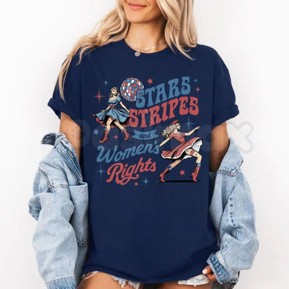 "Stars Stripes And Women’s Rights" T-Shirt – Patriotic 4th of July Advocacy Tee-Pasimax