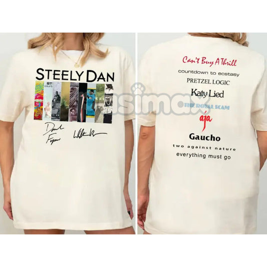 Steely Dan 2 Sided Album Shirt - Vintage Rock Band Tee, Classic Rock Graphic Shirt-Pasimax