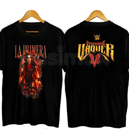 Stephanie Vaquer La Primera T-Shirt – Pro Wrestling World Champion Graphic Tee-Pasimax