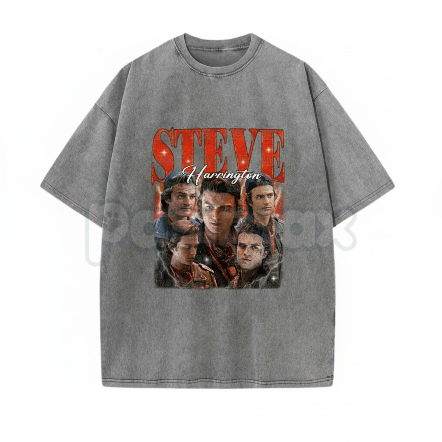 Steve Harrington Unisex Washed T-Shirt – Vintage Hawkins "Babysitter" Graphic Tee, Retro Oversized Streetwear-Pasimax