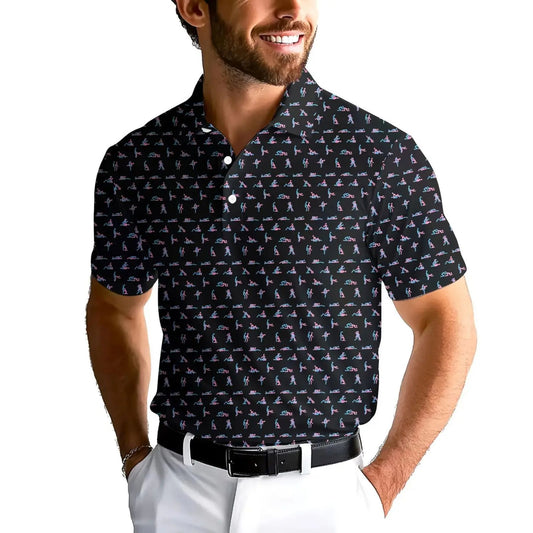 Stick Figure S-e-x Ed Polo Shirt – Funny Golf Polo for Men, Father's Day Gift, Breathable Athletic Menswear-Pasimax