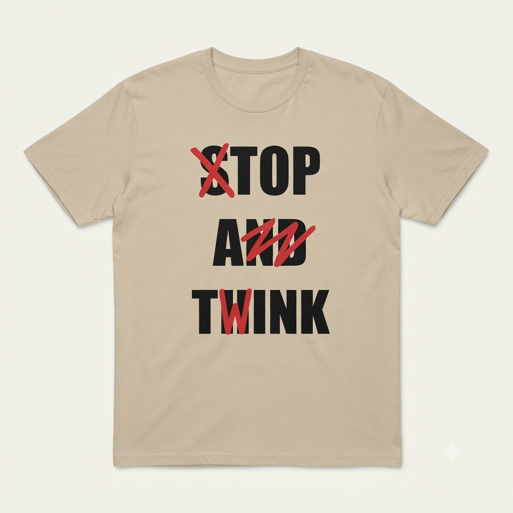 Stop and Think T-Shirt – Funny Sarcastic Humorous Unisex Graphic Tee-Pasimax