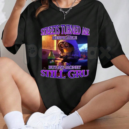 "Streets Made Me Despicable" T-Shirt – Funny Minion Meme Graphic Tee-Pasimax