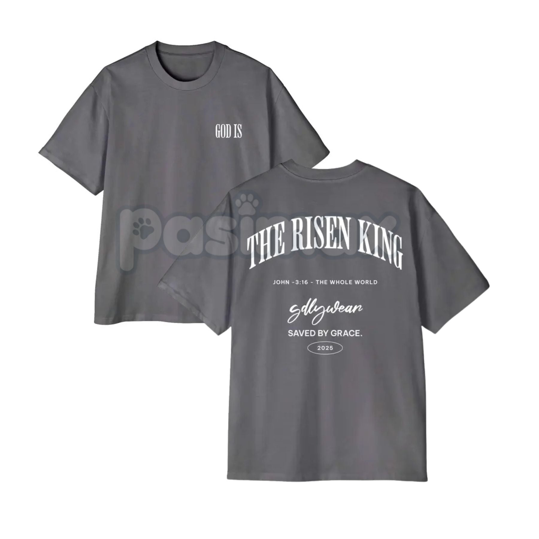 THE RISEN KING Tee - Christian Faith Apparel, Religious Graphic T-Shirt, Unisex Easter & Spiritual Gift, Inspirational Top-Pasimax