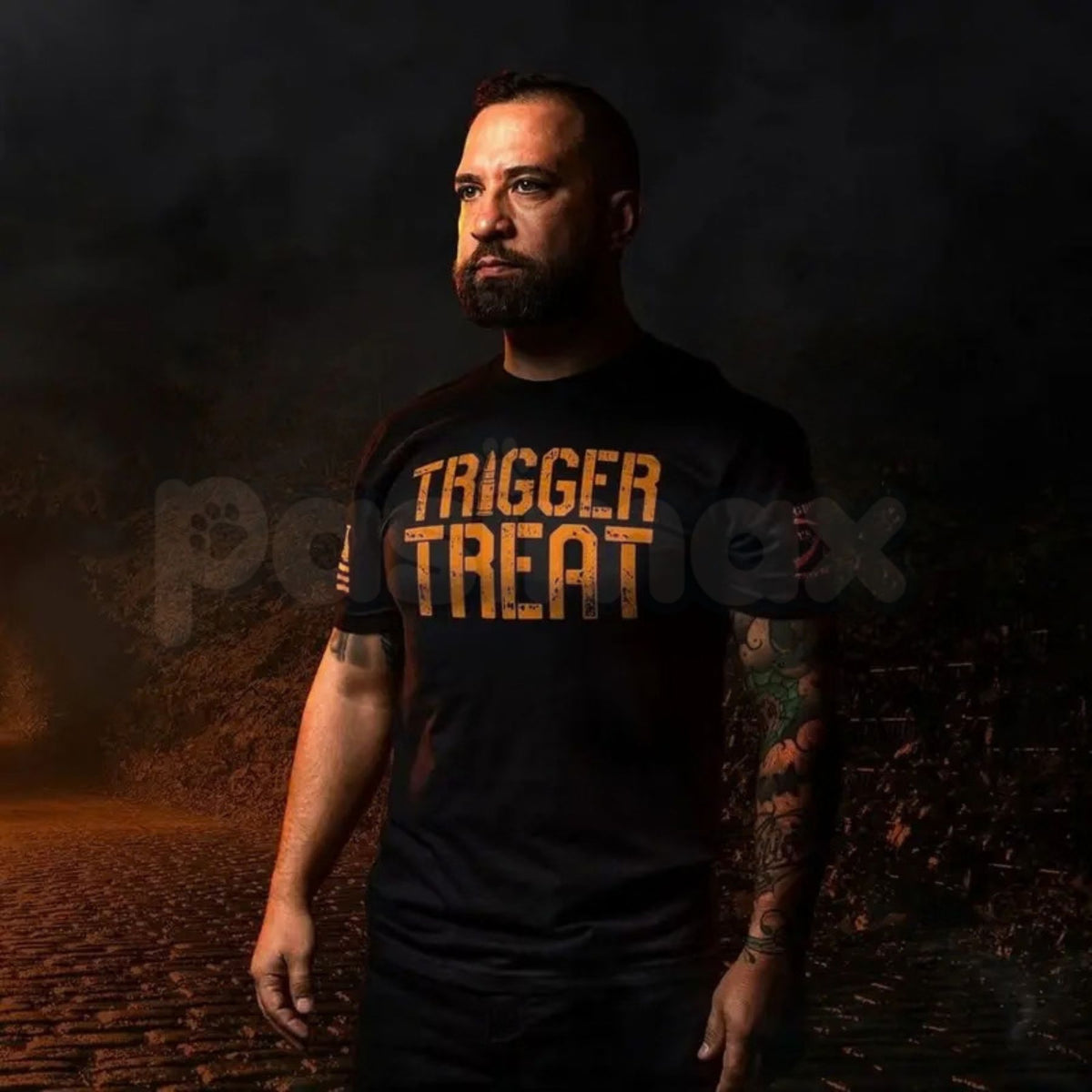 Tactical Gun Lover Halloween Trigger Treat Graphic Shirt – Spooky 2A Tee-Pasimax