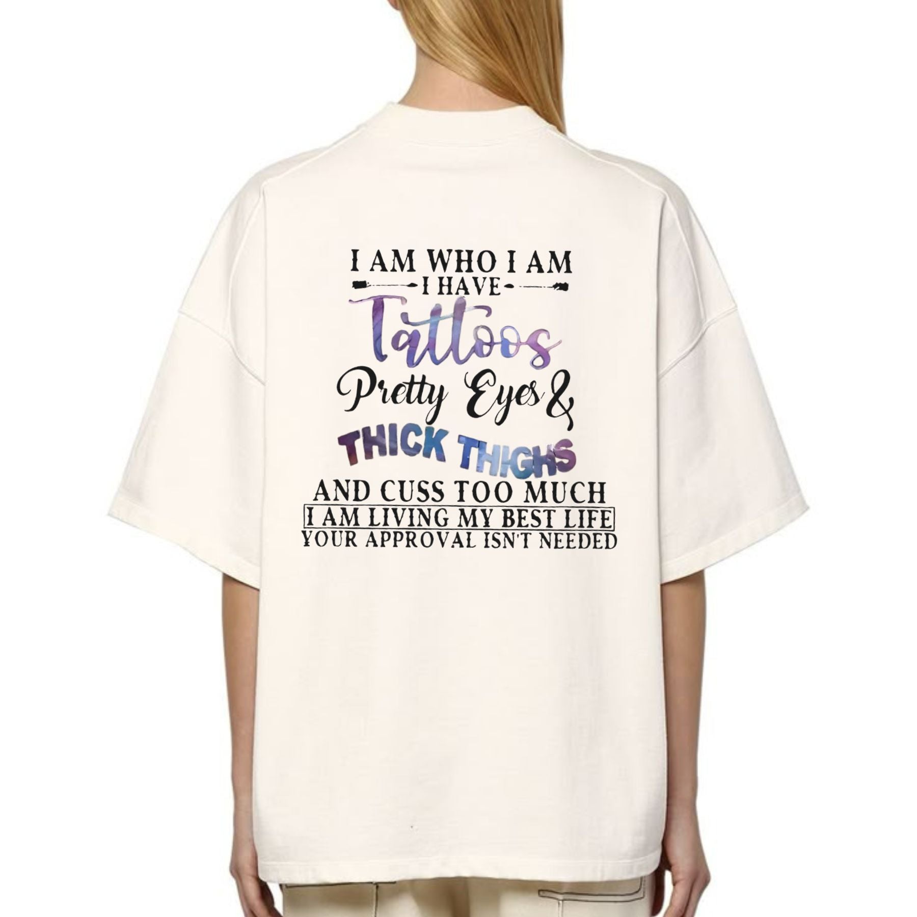 "Tattoos Pretty Eyes" Slogan Shirt - Feminist Quote Tee, Unisex Tattoo Apparel-Pasimax