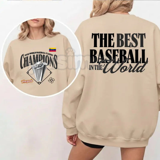 Team Venezuela Baseball Won 2026 Shirt | Baseball Venezuela Championship Sweatshirt | Vinotinto 2026 World Champion Jumper | Retro Baseball Venezuela Graphic Pullover | National Pride Sports Top | 2026 Victory Fan Apparel-Pasimax