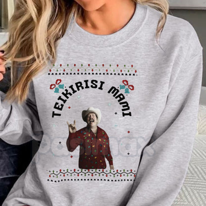 Teikirisi Mami Sweatshirt | Funny Spanglish Quote Jumper | Latina Mom Life Gift | Relaxed Tropical Vibe Crewneck-Pasimax