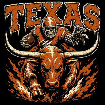 Vintage College Football Skull Sweatshirt | Retro All Teams Sports Top