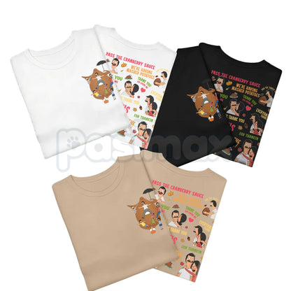 Thanksgiving Song T-Shirt - Happy Thanksgiving Fashion Cotton Tee, Full Colors Full Sizes, Unisex Holiday Apparel-Pasimax