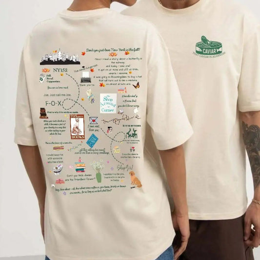 "That Caviar Is Agarnish" T-Shirt - You've Got Mail Vintage Tee, Shop Around The Corner Fan Apparel-Pasimax