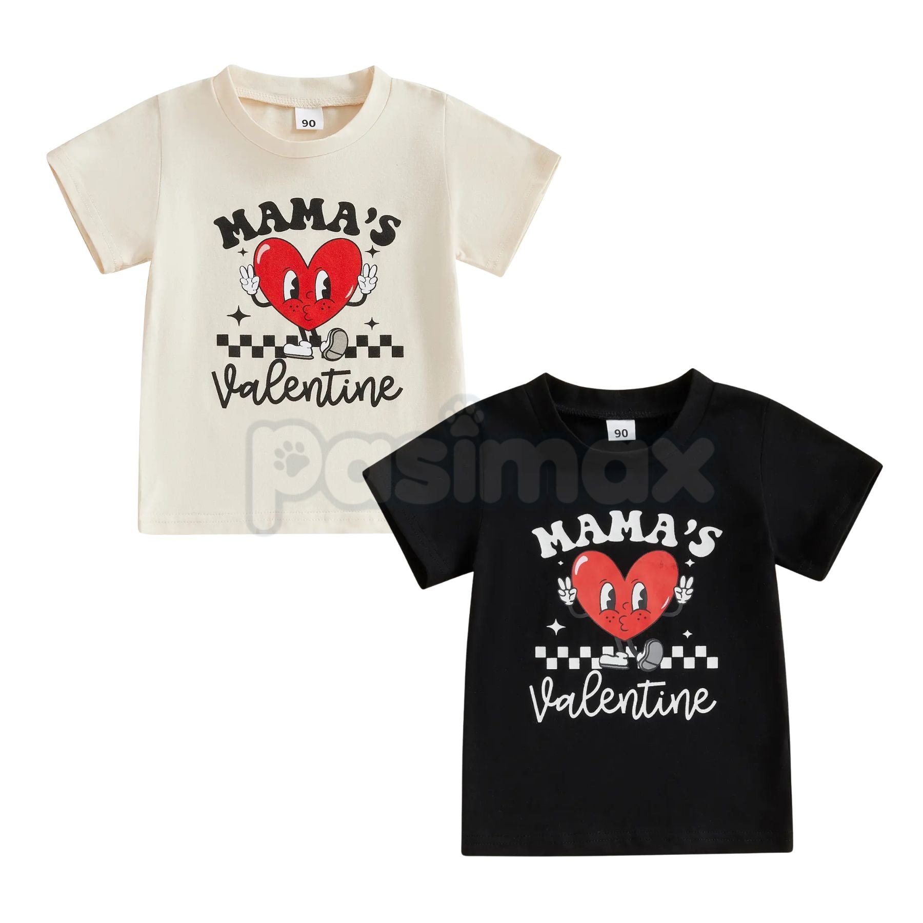 TheFound Baby Boy & Girl Valentine's Day Outfit - Infant & Toddler Heart Letters Graphic Tee, Kids Valentine’s Day T-Shirt, Cute Toddler Holiday Streetwear Tops-Pasimax