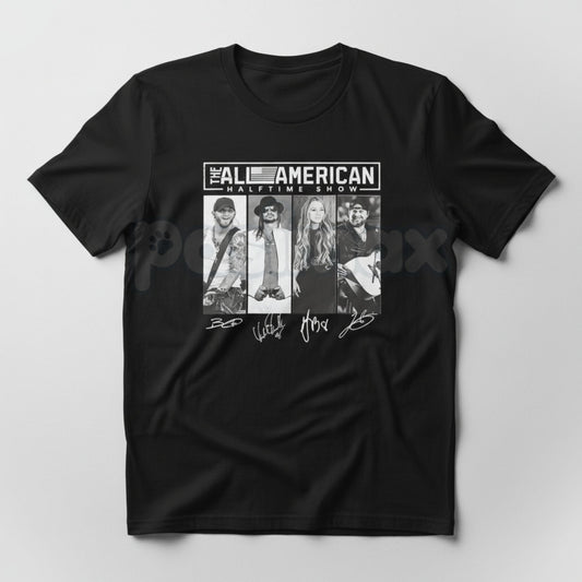 "The All American Halftime Show" T-Shirt - Vintage Marching Band Graphic Tee, Classic Americana Sports Performance Shirt, Premium Heavyweight Unisex Stadium Apparel, Drill Team & Color Guard Gift, Retro Varsity Spirit Top-Pasimax