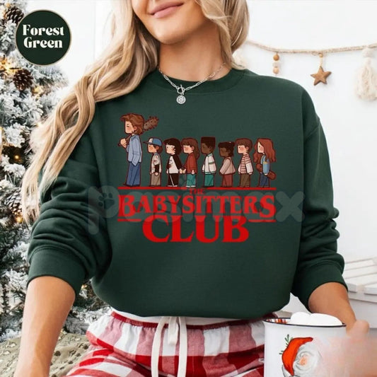 The Babysitters Club Steve Harrington Sweatshirt | Hawkins 1983 Fan Jumper | Mom Steve Retro Graphic Crewneck | Upside Down Nostalgia Pullover-Pasimax