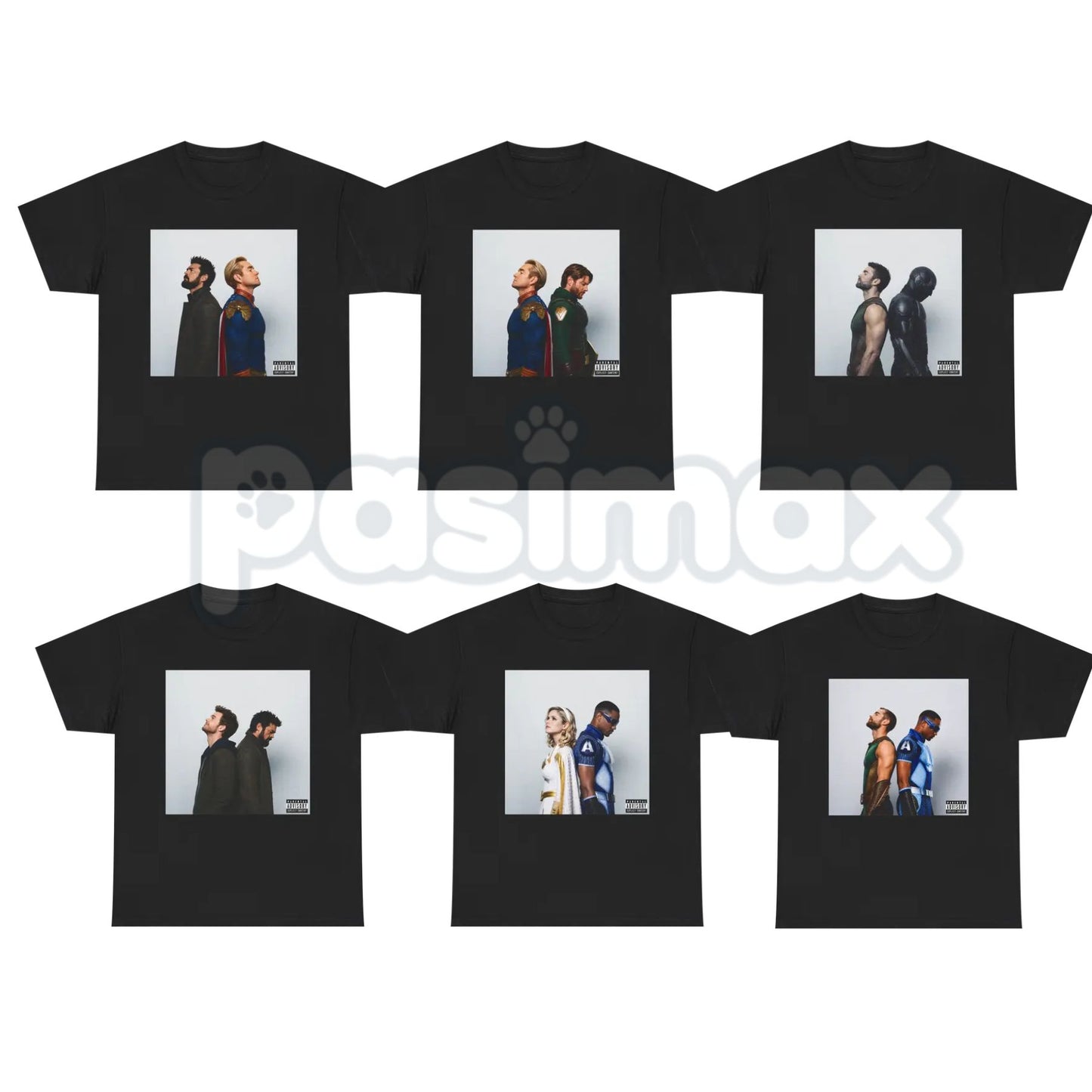 The Boys Side by Side T-Shirt – Squad Album Cover Graphic Tee-Pasimax