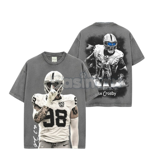 The Condor Maxx Crosby T-shirt – Premium 100% Cotton Acid Wash, Football American Fans Tee-Pasimax