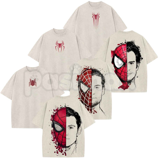 The Dark Style Trio Spidey No Way Home T-Shirt – Casual Crewneck Soft Graphic Tee for Men-Pasimax