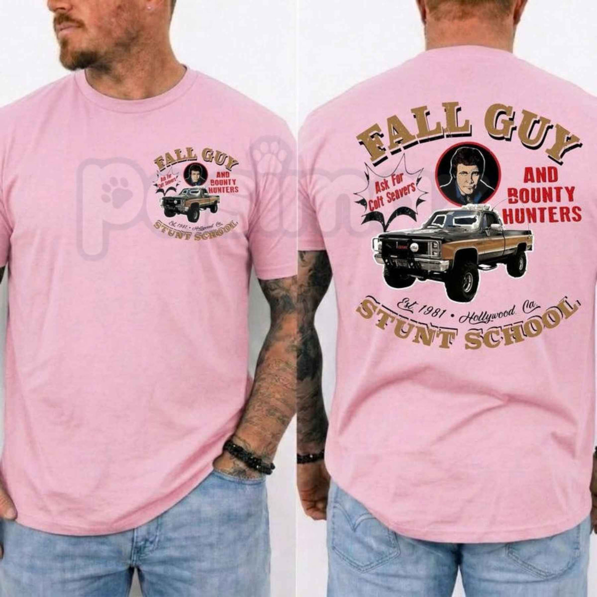 The Fall Guy Vintage T-Shirt – Classic Stuntman 80s Movie Graphic Unisex Tee-Pasimax