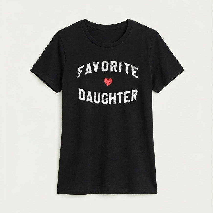 The Favorite Daughter T-Shirt – Funny Sarcastic Family Humor Unisex Tee-Pasimax