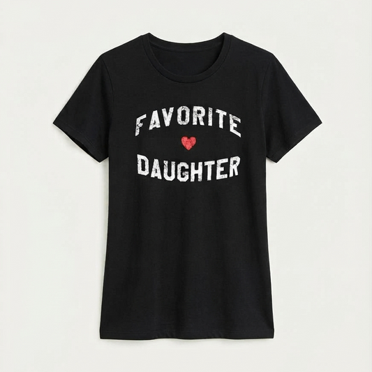 The Favorite Daughter T-Shirt – Funny Sarcastic Family Humor Unisex Tee-Pasimax