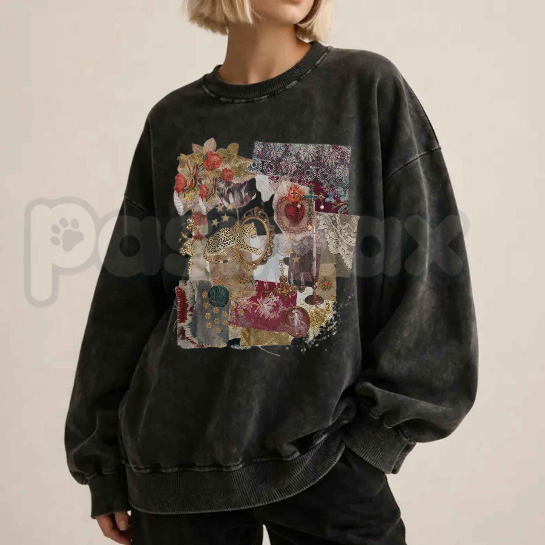 The HEIRLOOM Vintage Wash Sweatshirt – Retro Heritage Crewneck Pullover, Vintage Acid Washed Lightweight Cotton Unisex Streetwear Top-Pasimax