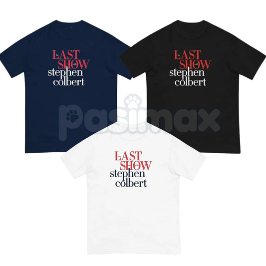 "The Late Show with Stephen Colbert" T-Shirt – Official Style Fan Graphic Tee, Premium 100% Cotton Late Night Comedy Top, Soft Lived-In Heavyweight CBS Tribute Shirt, Made in USA-Pasimax