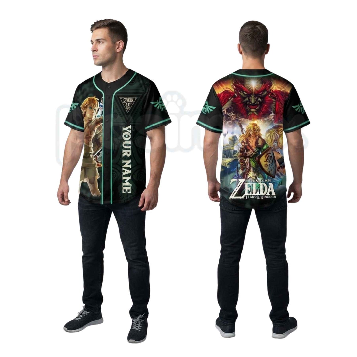 The Legend of Zelda 40th Anniversary Custom Name Baseball Jersey – Personalized Gaming Fan Shirt-Pasimax