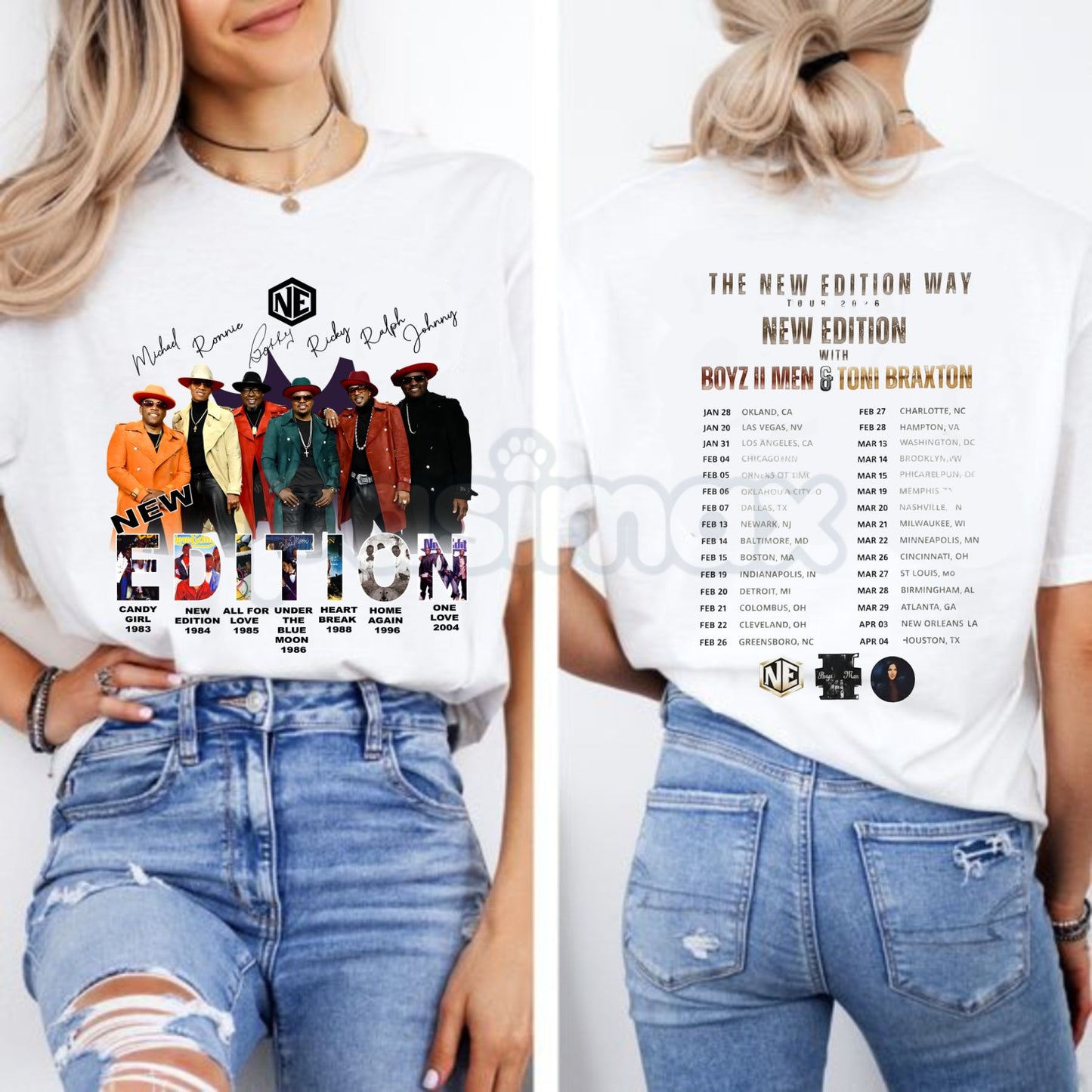 The New Edition Way 2026 Tour T-Shirt - Official NE Concert Merch, Legacy R&B Group Graphic Tee, 2026 Reunion Tour Fan Apparel, Classic 80s/90s Soul Music Shirt-Pasimax