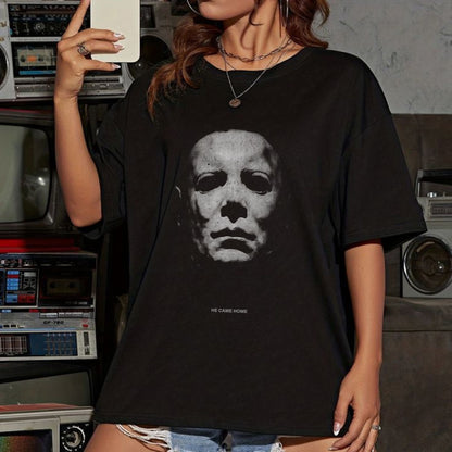 "The Night He Came Home" Michael Myers T-Shirt - Classic Horror Film Tee, Retro Fall Halloween Gift-Pasimax