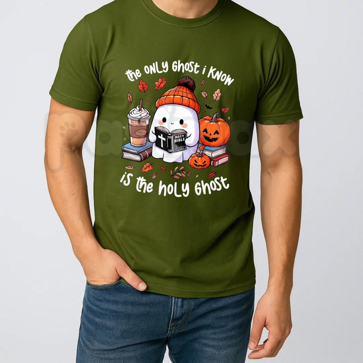 The Only Ghost I Know Is The Holy Ghost T-Shirt – Christian Halloween Graphic Tee-Pasimax