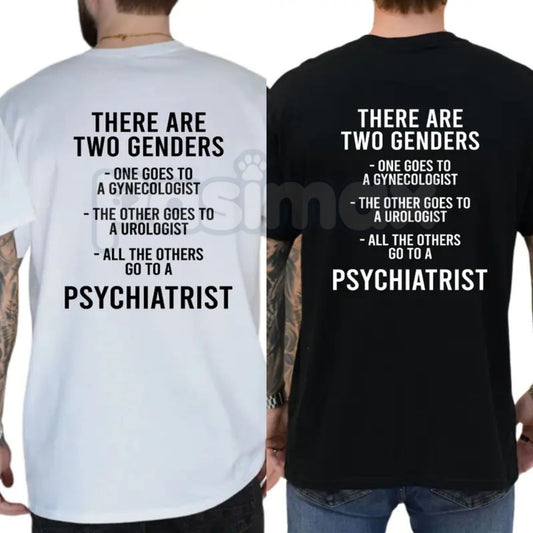 "There Are Two Genders" T-Shirt – Bold Traditionalist Statement Graphic Tee, Remastered Heavy Cotton Conservative Values Top, Soft Lived-In Heavyweight Political Shirt, Made in USA-Pasimax